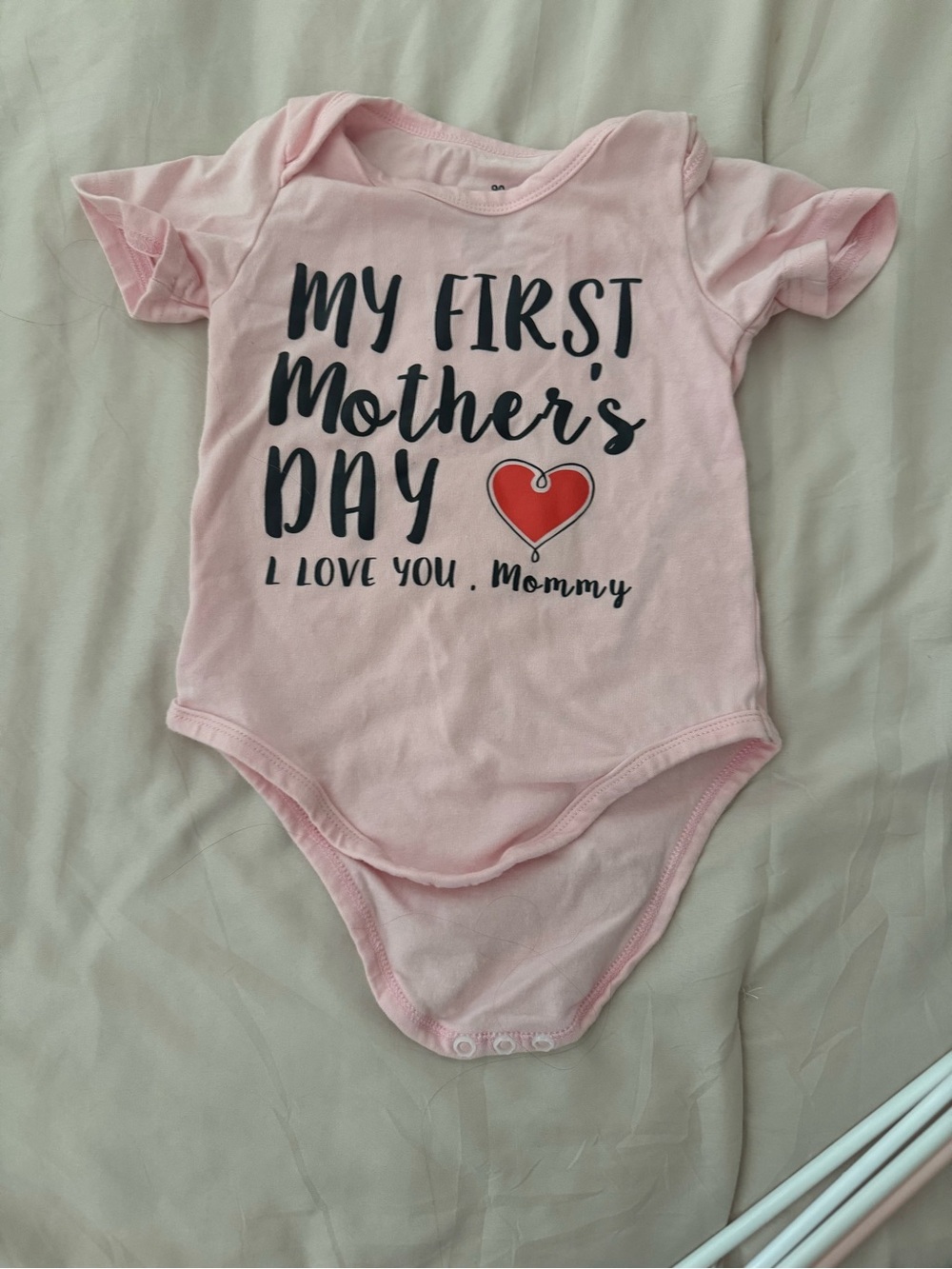 Baby Girls Pink "My First Mother's Day" Onesie 6-9mo